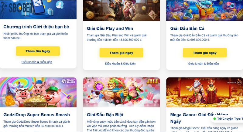 Nhận thưởng từ các giải đấu Sbobet hấp dẫn