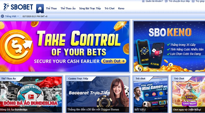 Sứ mệnh về trang cược Sbobet